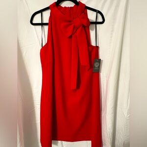 NWT Vince Camuto red bow dress.